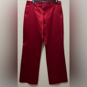 GAP Red Satin Shiny Stretch Pants